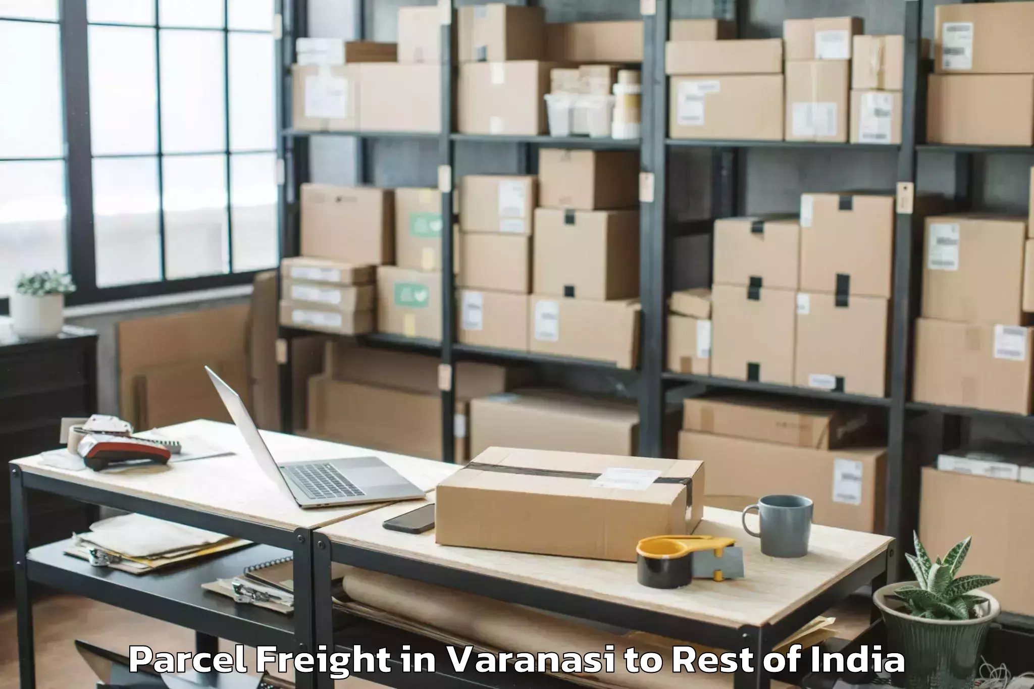 Discover Varanasi to Batote Parcel Freight